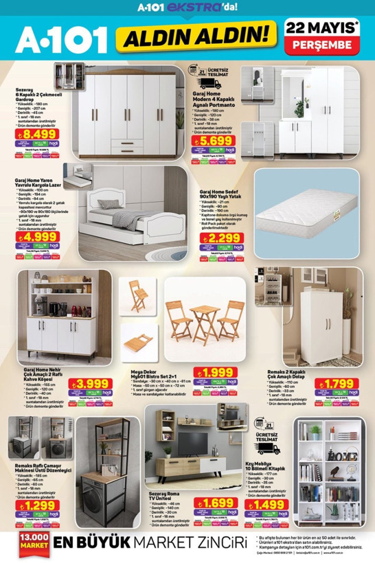 A101 22 Mayıs “Aldın Aldın” kataloğu yayımlandı: Teknolojiden mutfağa dev indirim - Resim: 4