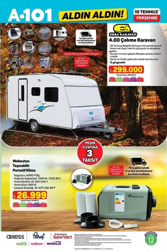 A101'de karavan satışı başladı! Aktüel katalogda yok yok, işte 10 Temmuz indirimli ürünler kataloğu - Resim: 5