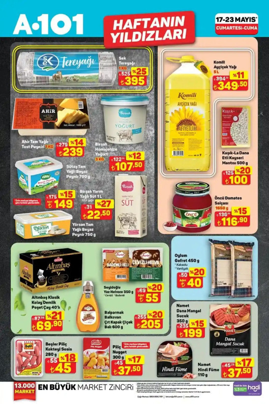 A101 17 Mayıs kataloğu yayınlandı: Temel ihtiyaçlarda büyük fırsat - Resim: 1