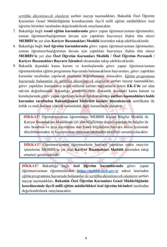 2025 Uzman öğretmenlik ve başöğretmenlik başvuruları ne zaman? MEB kılavuzu yayımlandı - Resim: 8