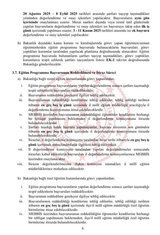 2025 Uzman öğretmenlik ve başöğretmenlik başvuruları ne zaman? MEB kılavuzu yayımlandı - Resim: 12
