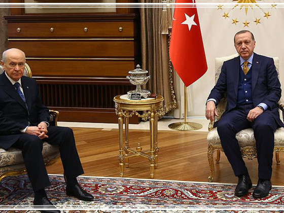 Erdoğan ve Bahçeli'den Saray’da sürpriz görüşme