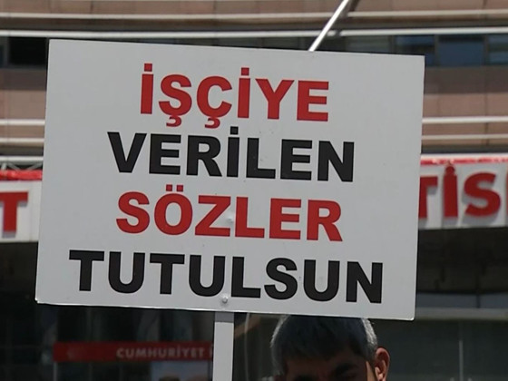 İşçiler CHP Genel Merkezi'nde nöbette!
