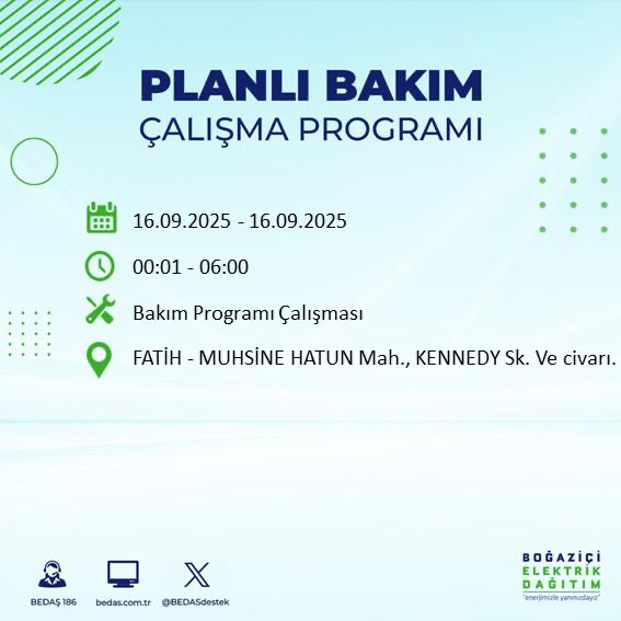 BEDAŞ duyurdu! Elektrik kesintisi saatler sürecek: 16 Eylül İstanbul elektrik kesintisi - Resim: 22