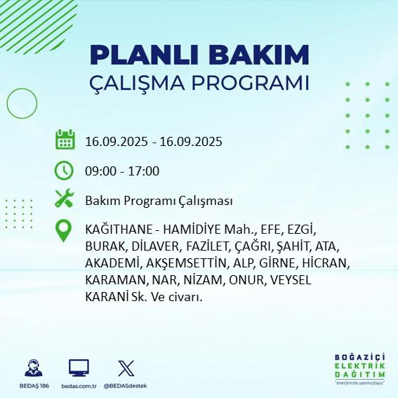 BEDAŞ duyurdu! Elektrik kesintisi saatler sürecek: 16 Eylül İstanbul elektrik kesintisi - Resim: 21
