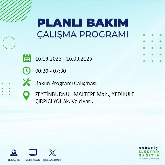 BEDAŞ duyurdu! Elektrik kesintisi saatler sürecek: 16 Eylül İstanbul elektrik kesintisi - Resim: 2