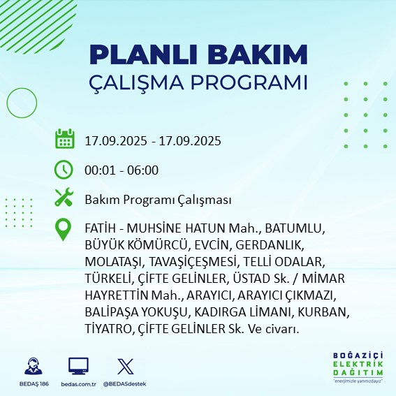 17 Eylül İstanbul elektrik kesintisi: Hangi ilçelerde, elektrikler ne zaman gelecek? - Resim: 46