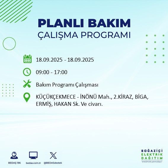 Yarın elektrik kesintisi saatler sürecek: 18 Eylül elektrik kesintileri - Resim: 11