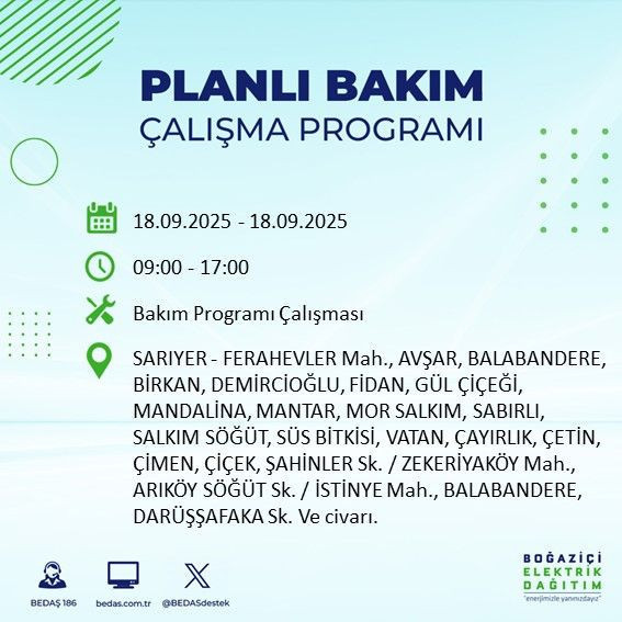Yarın elektrik kesintisi saatler sürecek: 18 Eylül elektrik kesintileri - Resim: 18
