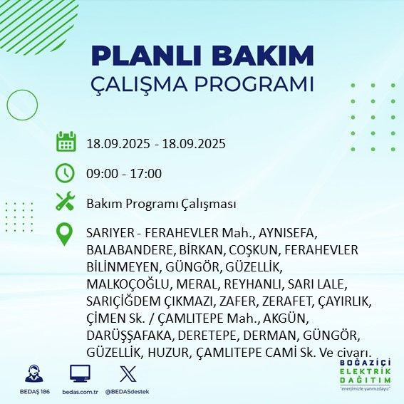 Yarın elektrik kesintisi saatler sürecek: 18 Eylül elektrik kesintileri - Resim: 20