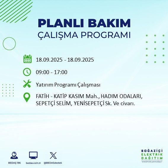 Yarın elektrik kesintisi saatler sürecek: 18 Eylül elektrik kesintileri - Resim: 22