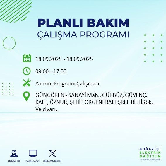 Yarın elektrik kesintisi saatler sürecek: 18 Eylül elektrik kesintileri - Resim: 28