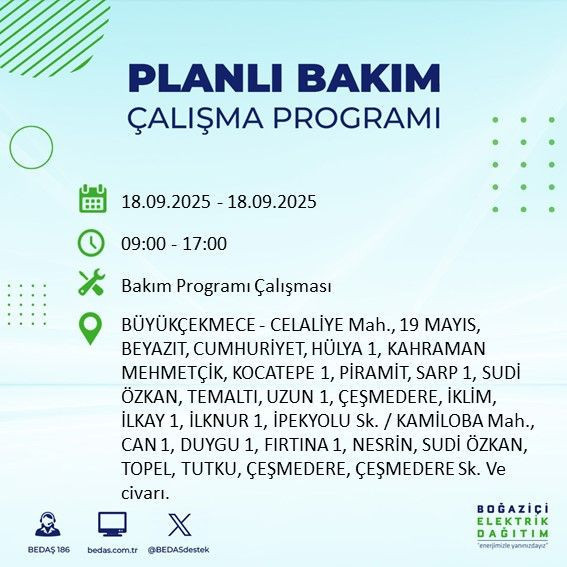 Yarın elektrik kesintisi saatler sürecek: 18 Eylül elektrik kesintileri - Resim: 58