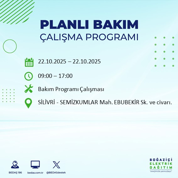 Gözünüz saatte olsun: 22 Ekim’de İstanbul’un birçok noktasında elektrik kesilecek - Resim: 107
