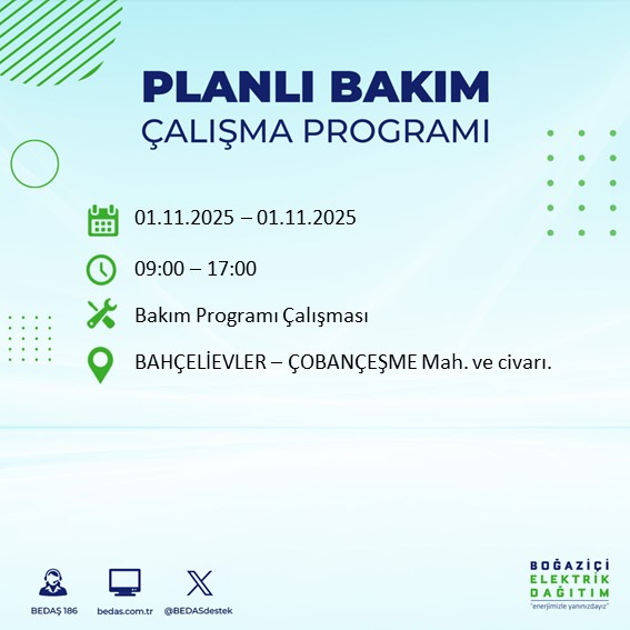 Uzun süreli elektrik kesintisi geliyor: 1 Kasım Cumartesi elektrik kesintileri - Resim: 2