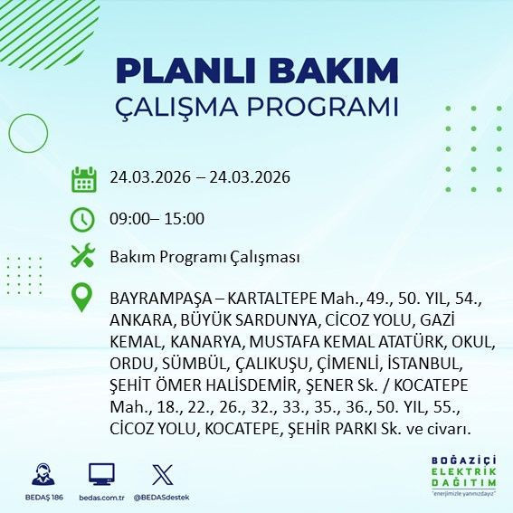Yarın 9’dan itibaren elektrikler olmayacak: Kesinti listesi açıklandı - Resim: 29