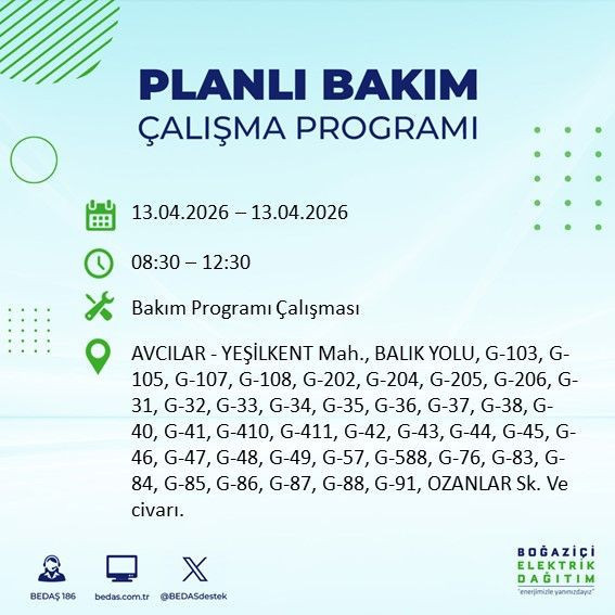 Yarın karanlığa hazır olun: Elektrikler 9 saat boyunca olmayacak - Resim: 13