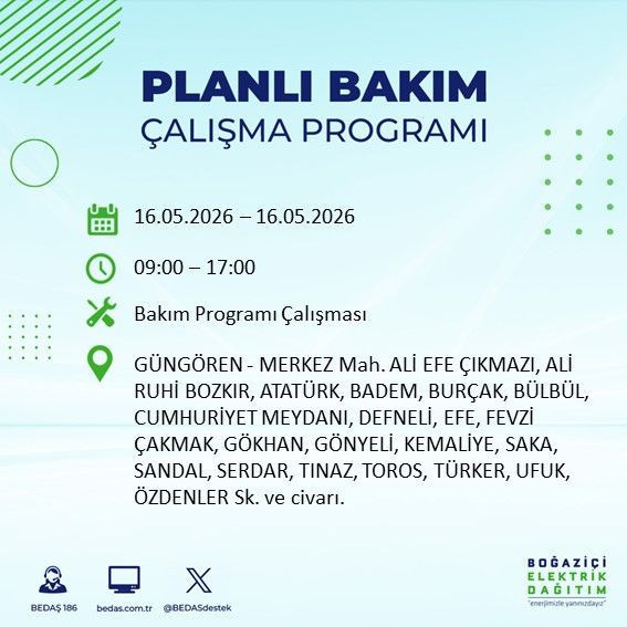 İstanbul’da 8 saatlik elektrik kesintisi: Elektrikler ne zaman gelecek? BEDAŞ kesinti programını açıkladı - Resim: 14