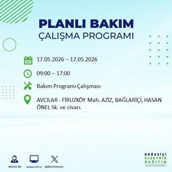 İstanbul’da 8 saatlik planlı elektrik kesintisi: 17 Mayıs Pazar elektrikler ne zaman gelecek? - Resim: 7