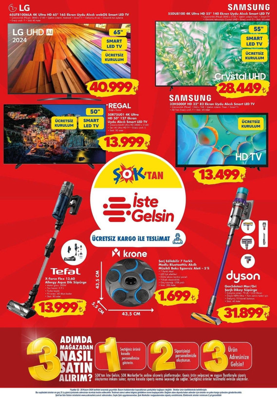 ŞOK 25 Kasım aktüel kataloğu yayımlandı! Mağazalara Smart Led TV ve onlarca indirimli ürün geliyor - Resim: 4