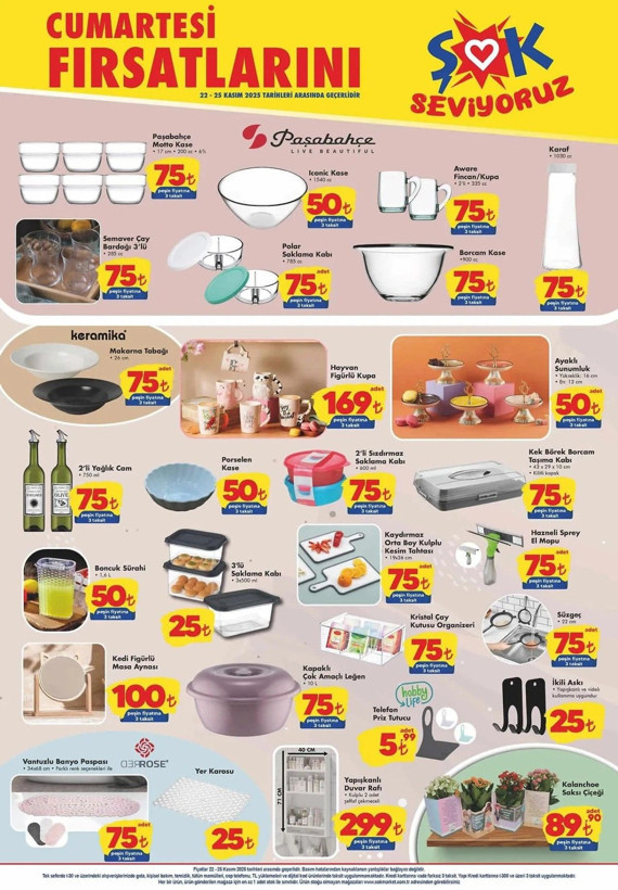 ŞOK 25 Kasım aktüel kataloğu yayımlandı! Mağazalara Smart Led TV ve onlarca indirimli ürün geliyor - Resim: 1