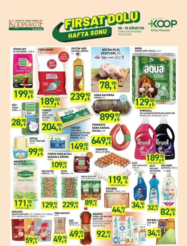 Tarım Kredi Market’te indirim yağmuru! 08–10 Ağustos tarihleri arasında onlarca üründe dev fırsat - Resim: 1