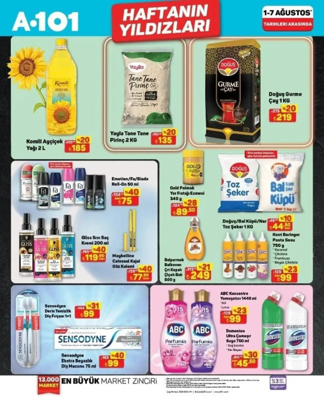 A101 1-7 Ağustos 2025 indirim kataloğu yayımlandı: Bu fırsatlar kaçmaz! - Resim: 2