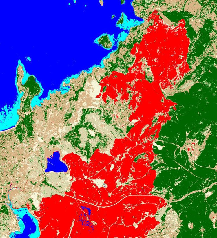 Uzaydan görüntülendi: Türkiye’de 32 bin futbol sahası büyüklüğünde alan yandı - Resim: 3