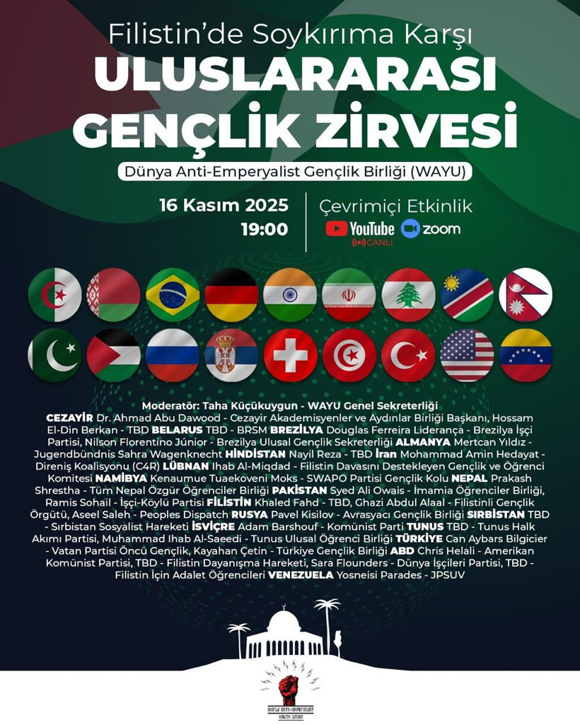 Dünya Gençliği Filistin İçin Birleşiyor: Uluslararası Filistin Gençlik Zirvesi Yarın Başlıyor - Resim : 1