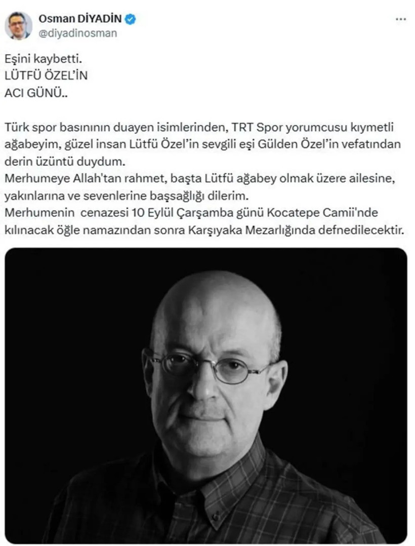 TRT’nin duayen spikeri Gülden Özel’den acı haber - Resim : 1