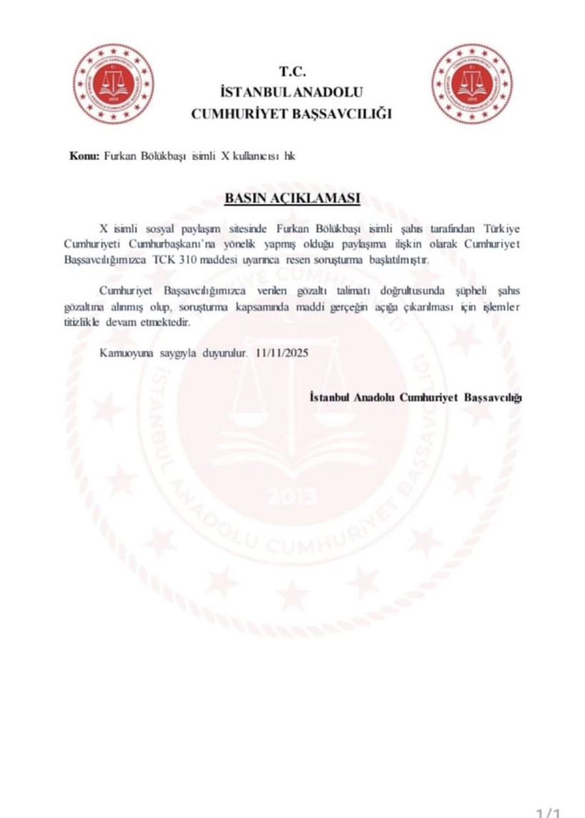 “Cumhurbaşkanına suikast” suçlaması! Furkan Bölükbaşı tutuklandı - Resim : 1