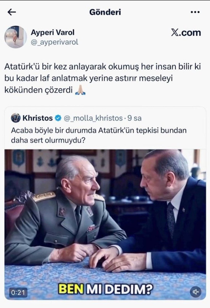 Sosyal bilgiler öğretmeni, paylaşımı nedeniyle ‘Cumhurbaşkanına tehdit’ suçlamasıyla gözaltına alındı - Resim : 1