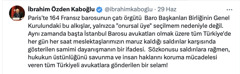 İstanbul Barosu Başkanı İbrahim Kaboğlu'nun "Türk" alerjisi devam ediyor - Resim : 1