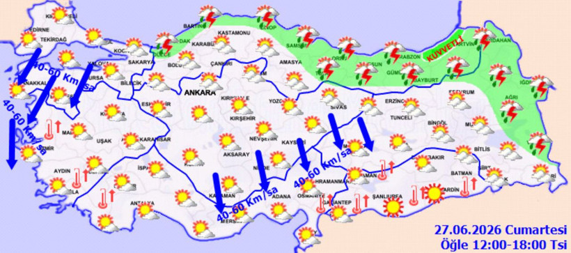 Meteoroloji'den 5 ile kuvvetli yağış, birçok bölgeye fırtına uyarısı - Resim: 2