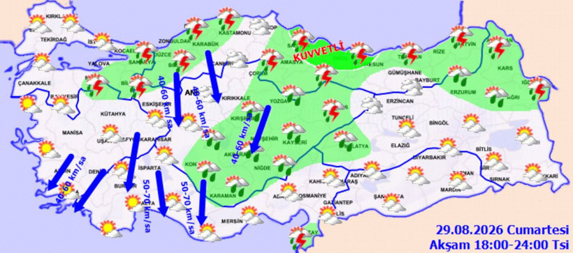 Meteoroloji'den sağanak, fırtına ve toz taşınımı uyarısı: Sıcaklıklar düşüyor! - Resim: 3