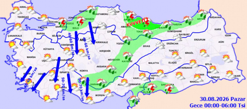 Meteoroloji'den sağanak, fırtına ve toz taşınımı uyarısı: Sıcaklıklar düşüyor! - Resim: 4