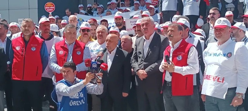 Altındağ Belediyesi işçilerine destek: Hak-İş direniş çadırında - Resim : 1