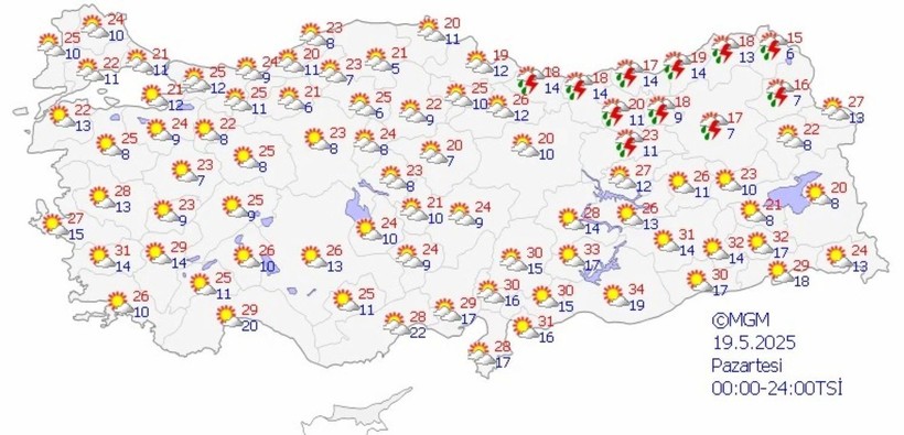 Meteoroloji'den peş peşe uyarılar: Yeni haftada birçok ilde sağanak yağış etkili olacak! - Resim: 15