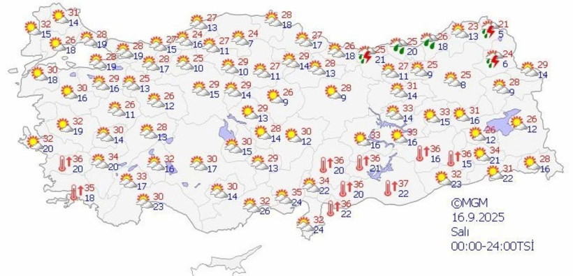 Meteoroloji’den 16 eylül uyarısı: 23 ilde sağanak, havalar soğuyor! - Resim: 14