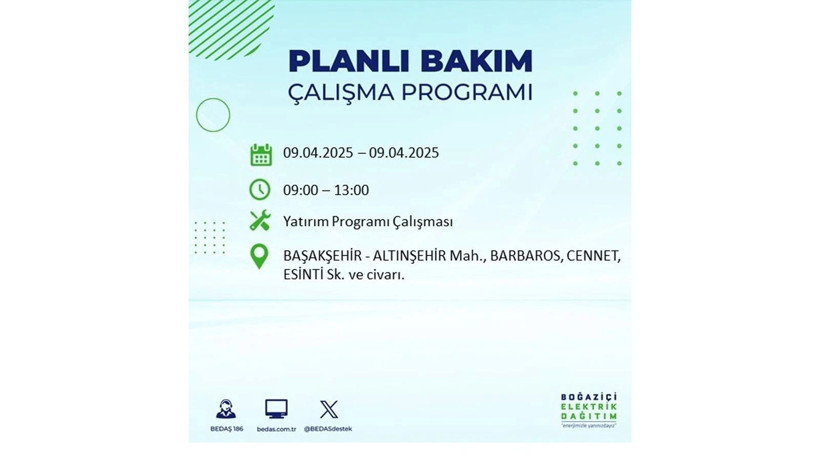 Elektrik kesintisi uyarısı: 9 Nisan Çarşamba elektrik kesintileri - Resim: 11