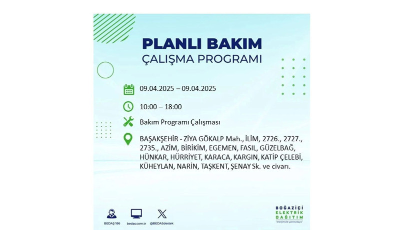 Elektrik kesintisi uyarısı: 9 Nisan Çarşamba elektrik kesintileri - Resim: 13