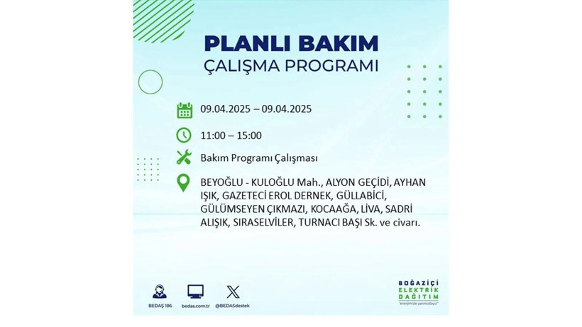 Elektrik kesintisi uyarısı: 9 Nisan Çarşamba elektrik kesintileri - Resim: 18