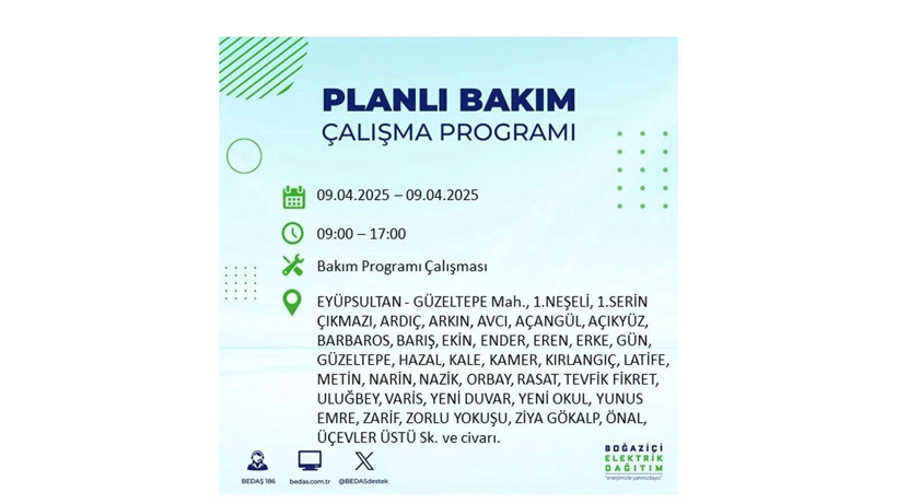 Elektrik kesintisi uyarısı: 9 Nisan Çarşamba elektrik kesintileri - Resim: 34