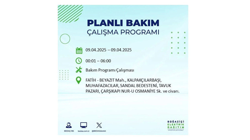 Elektrik kesintisi uyarısı: 9 Nisan Çarşamba elektrik kesintileri - Resim: 36