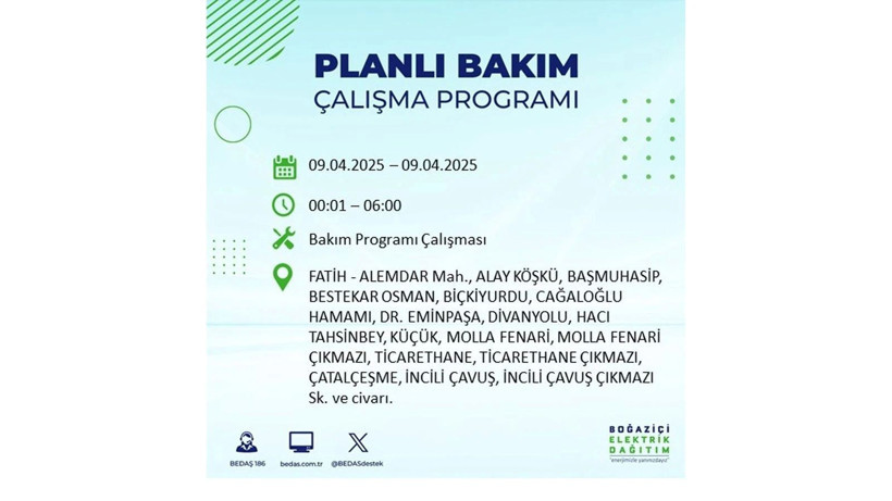 Elektrik kesintisi uyarısı: 9 Nisan Çarşamba elektrik kesintileri - Resim: 37