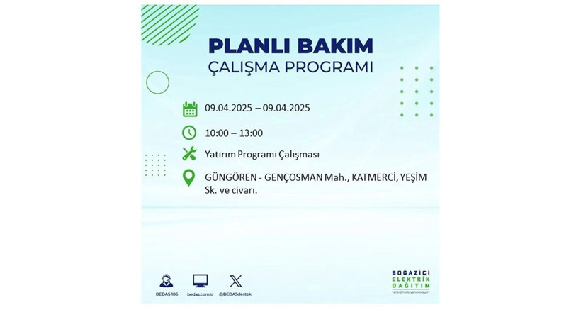 Elektrik kesintisi uyarısı: 9 Nisan Çarşamba elektrik kesintileri - Resim: 45