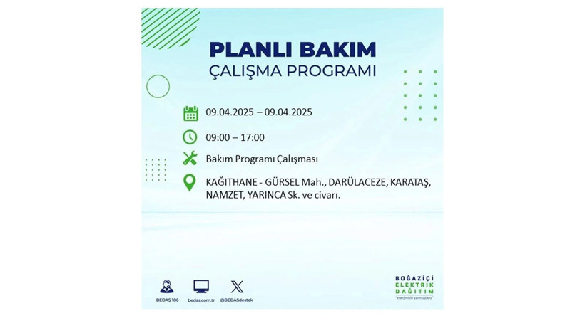 Elektrik kesintisi uyarısı: 9 Nisan Çarşamba elektrik kesintileri - Resim: 49