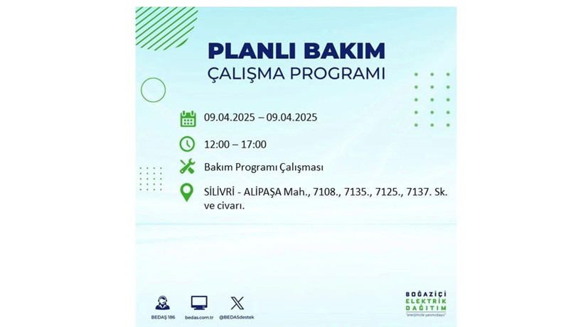 Elektrik kesintisi uyarısı: 9 Nisan Çarşamba elektrik kesintileri - Resim: 59