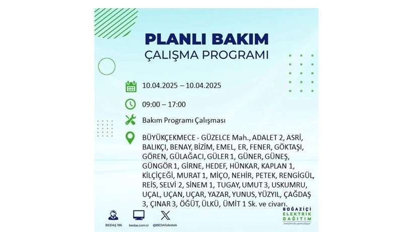 Elektrik kesintisi 8 saat sürecek: 10 Nisan elektrik kesintileri - Resim: 25