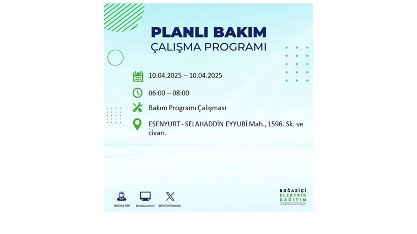 Elektrik kesintisi 8 saat sürecek: 10 Nisan elektrik kesintileri - Resim: 33